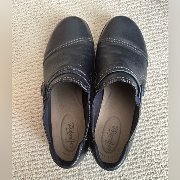 Collections by Clarks. Cheyn Madi slip in loafers. 9. Navy Blue leather. - Picture 2 of 5